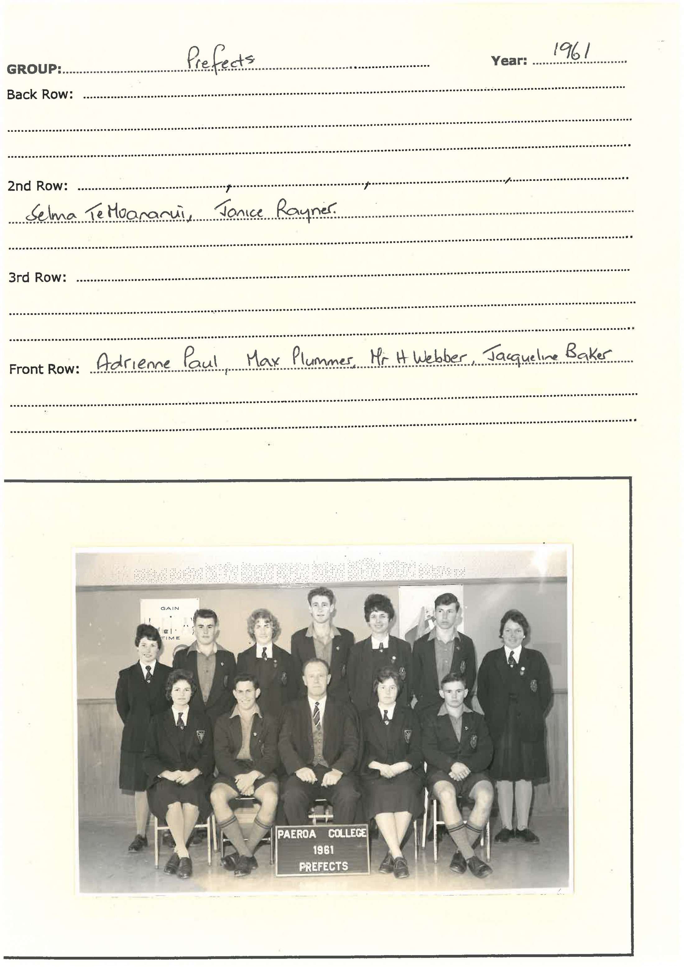 1961 Prefects