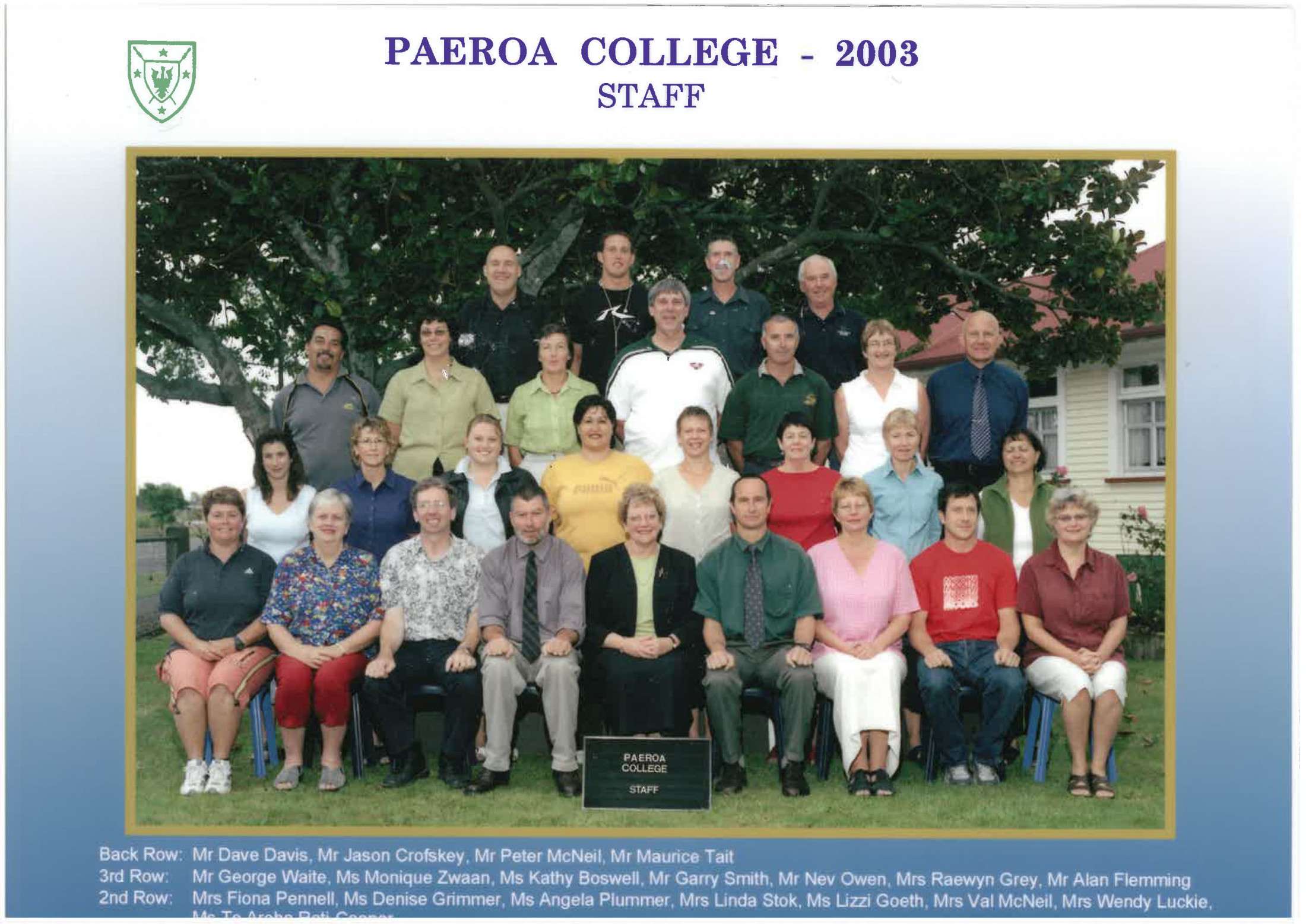 2003 Staff