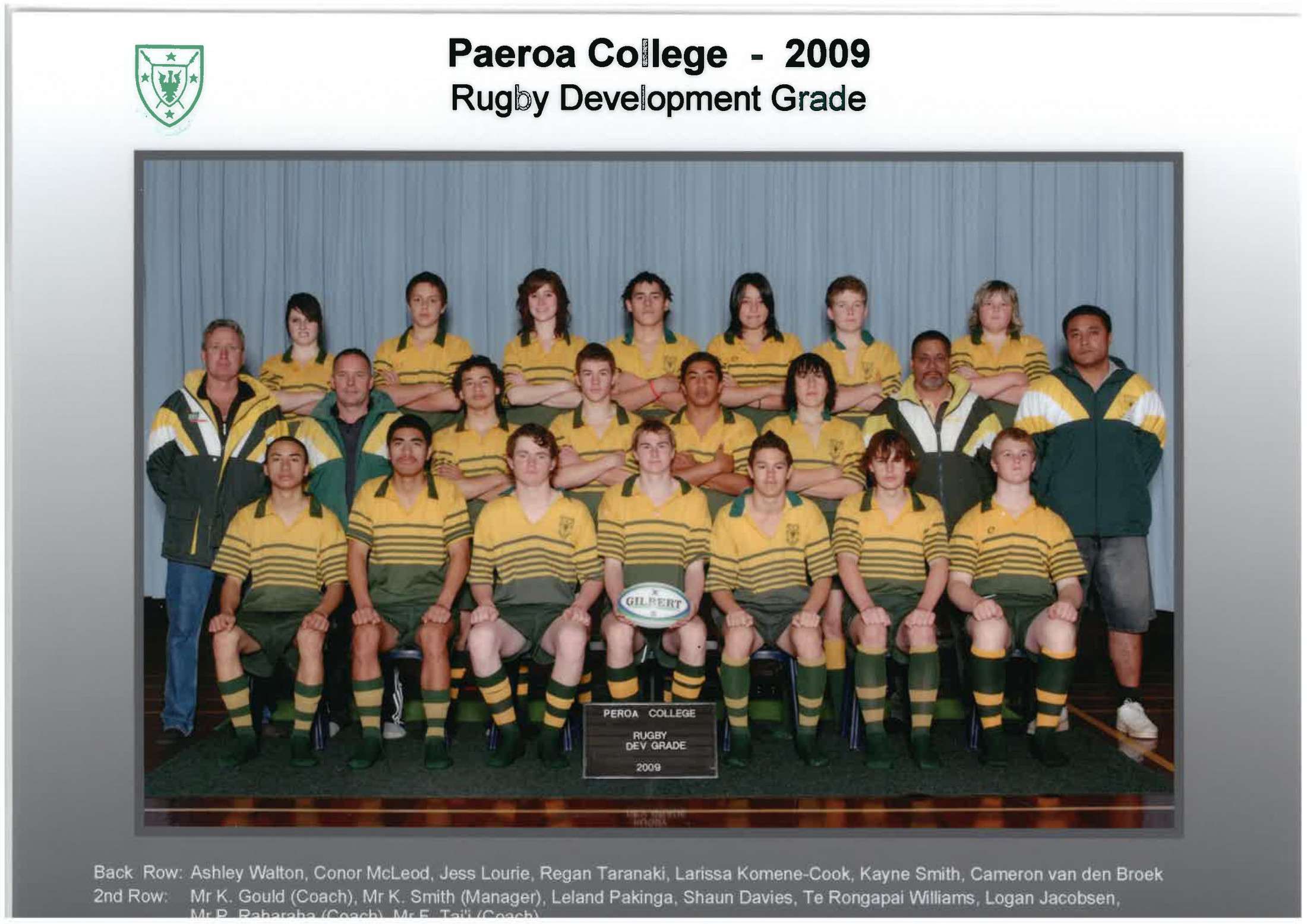2009 Rugby Development Grade